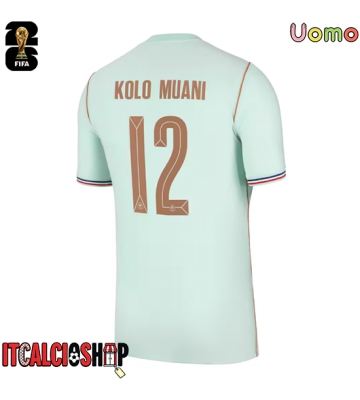 Francia Randal Kolo Muani #12 Seconda Maglia Mondiali 2026 Manica Corta